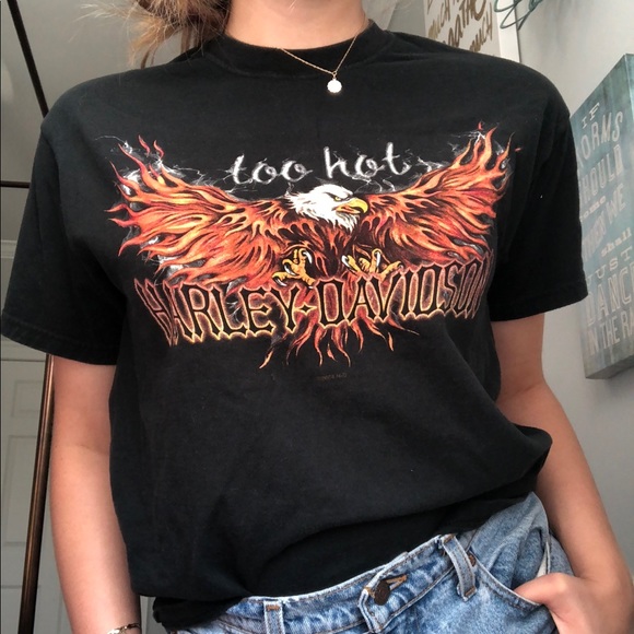 Harley-Davidson Tops - “too hot” Harley Davidson Fire Tee